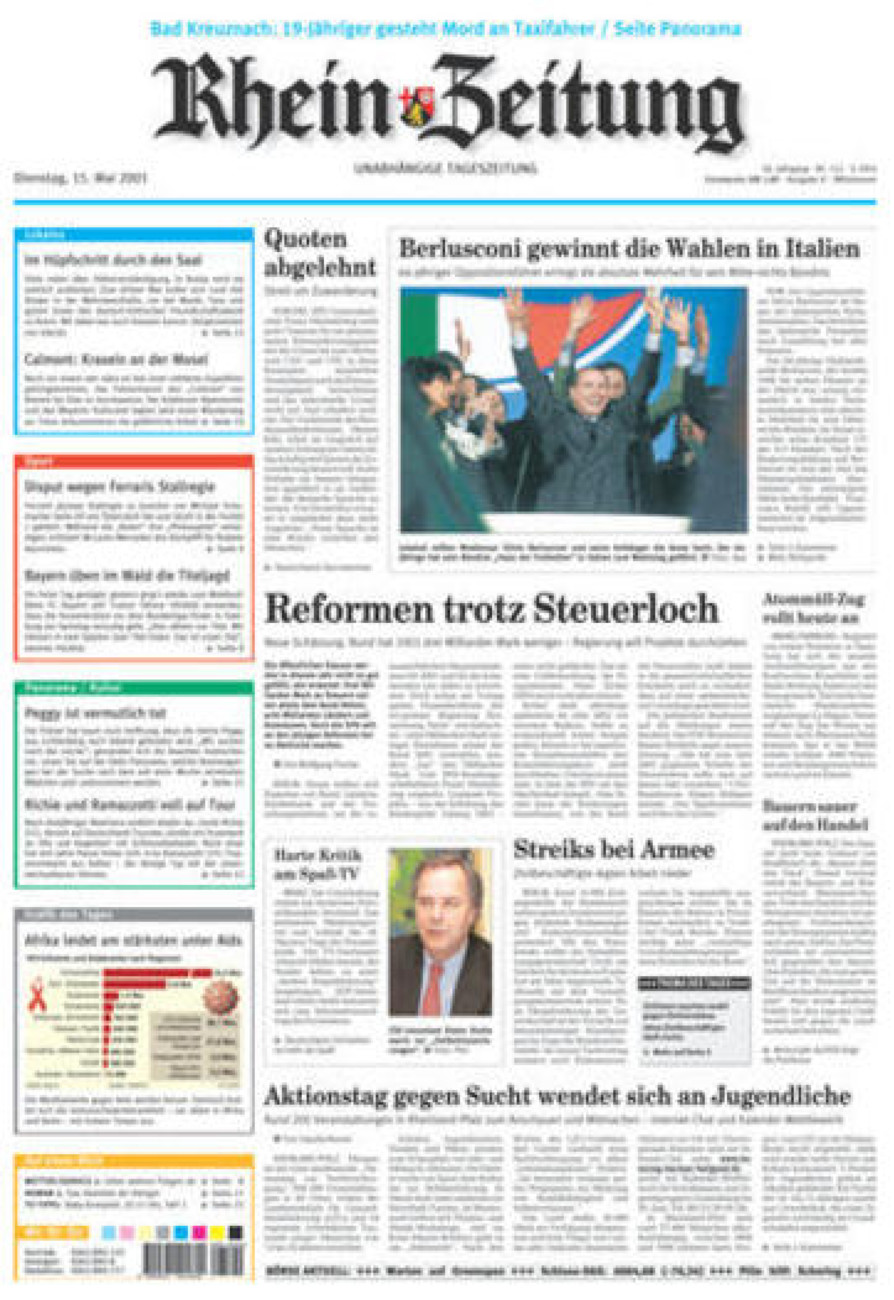 Rhein-Zeitung Kreis Cochem-Zell vom Dienstag, 15.05.2001