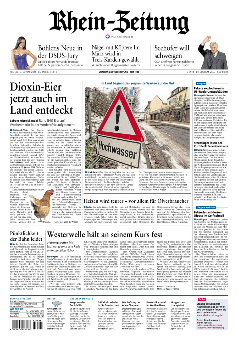Rhein-Zeitung Kreis Cochem-Zell vom Freitag, 07.01.2011