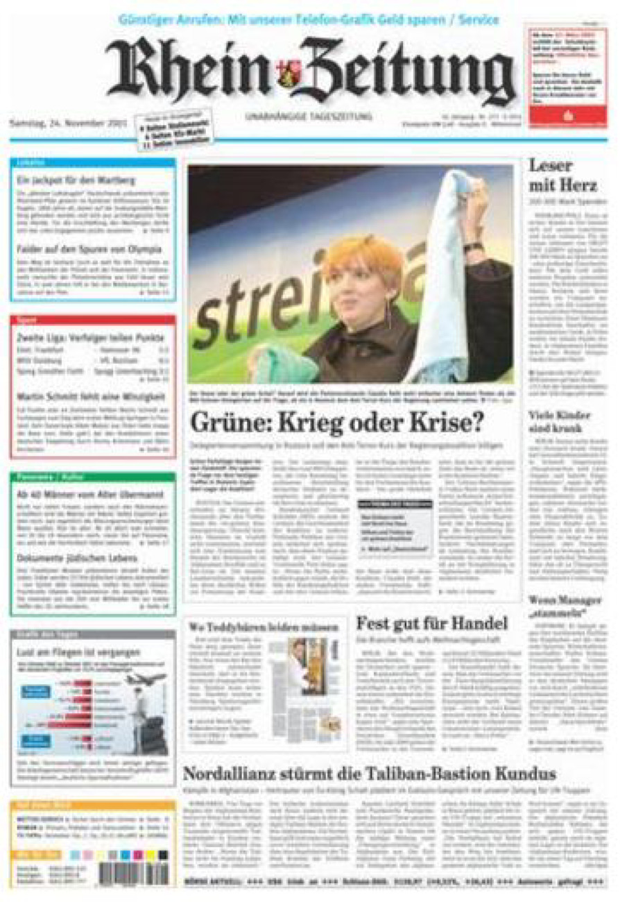 Rhein-Zeitung Kreis Cochem-Zell vom Samstag, 24.11.2001
