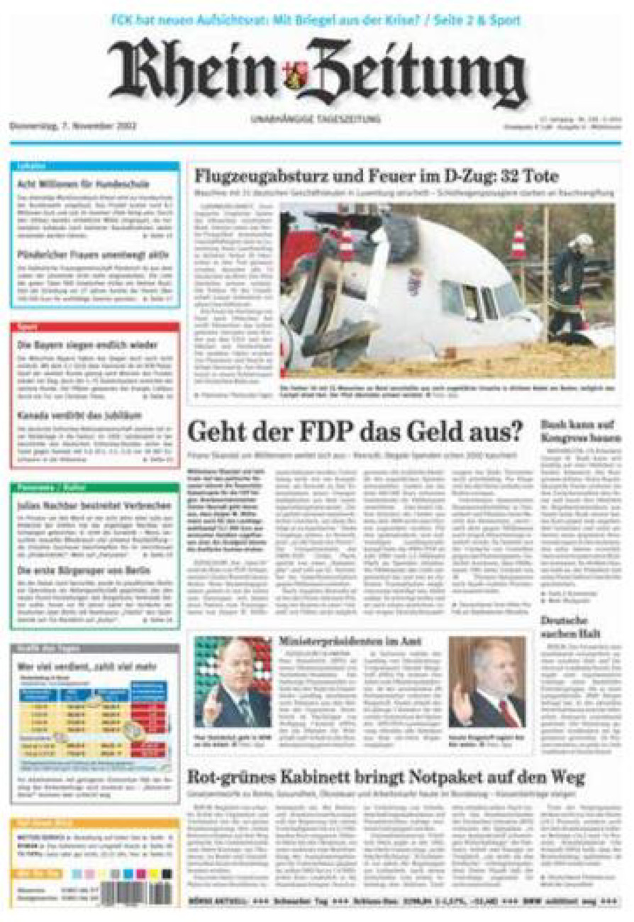 Rhein-Zeitung Kreis Cochem-Zell vom Donnerstag, 07.11.2002