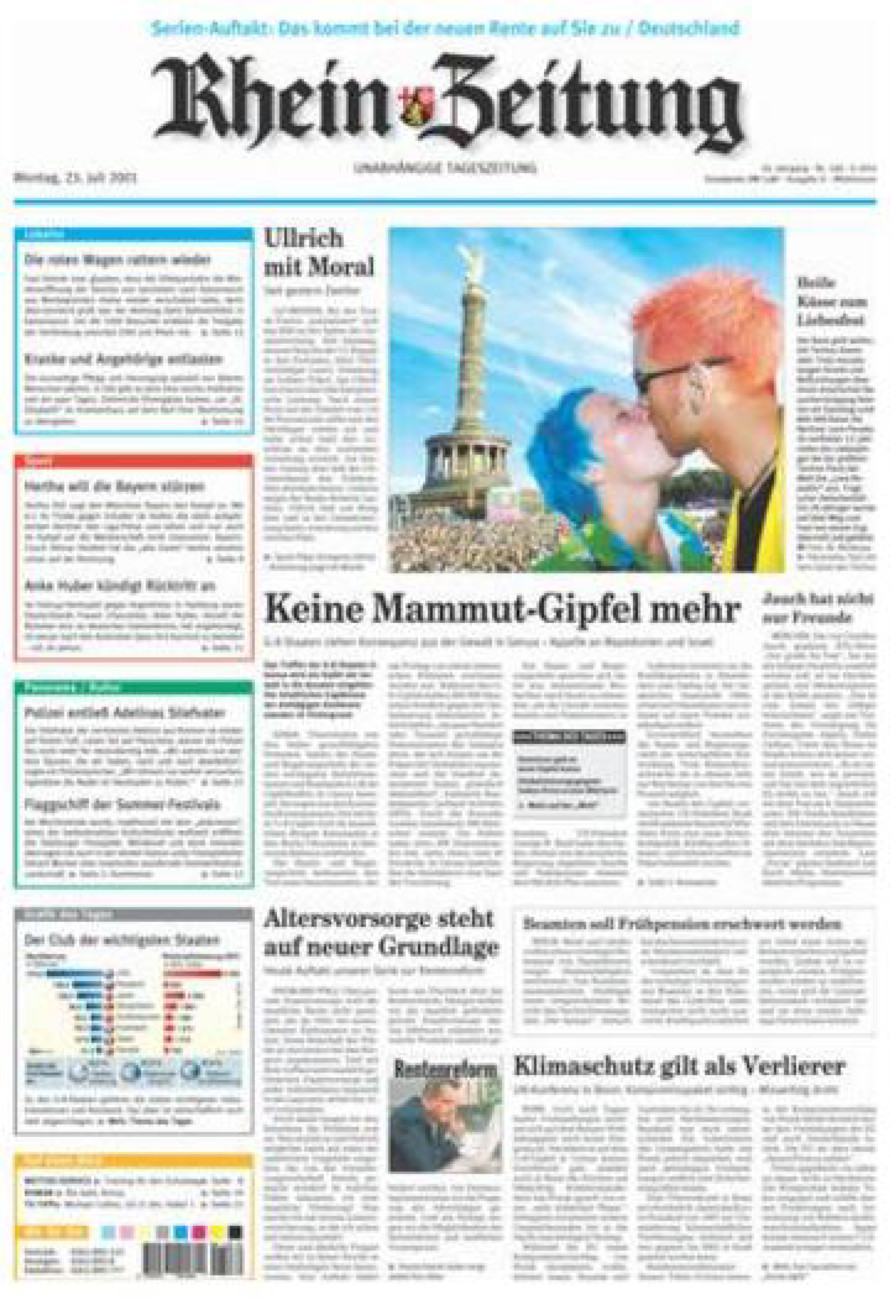 Rhein-Zeitung Kreis Cochem-Zell vom Montag, 23.07.2001