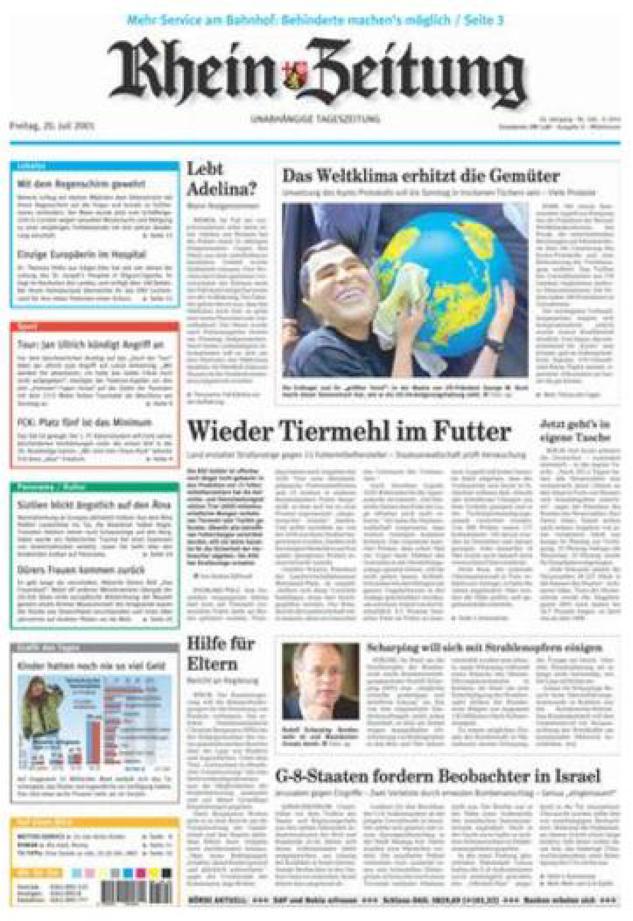 Rhein-Zeitung Kreis Cochem-Zell vom Freitag, 20.07.2001