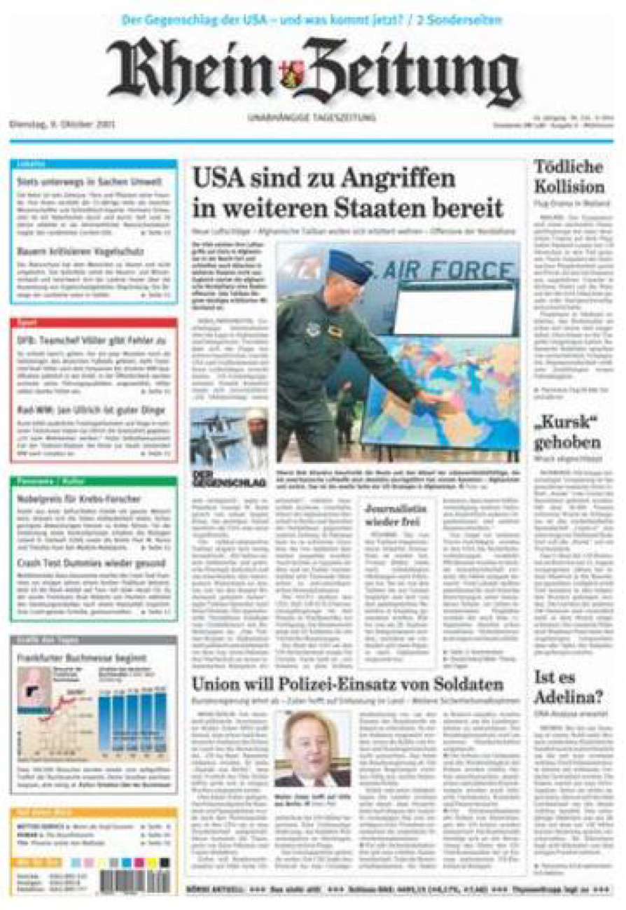 Rhein-Zeitung Kreis Cochem-Zell vom Dienstag, 09.10.2001