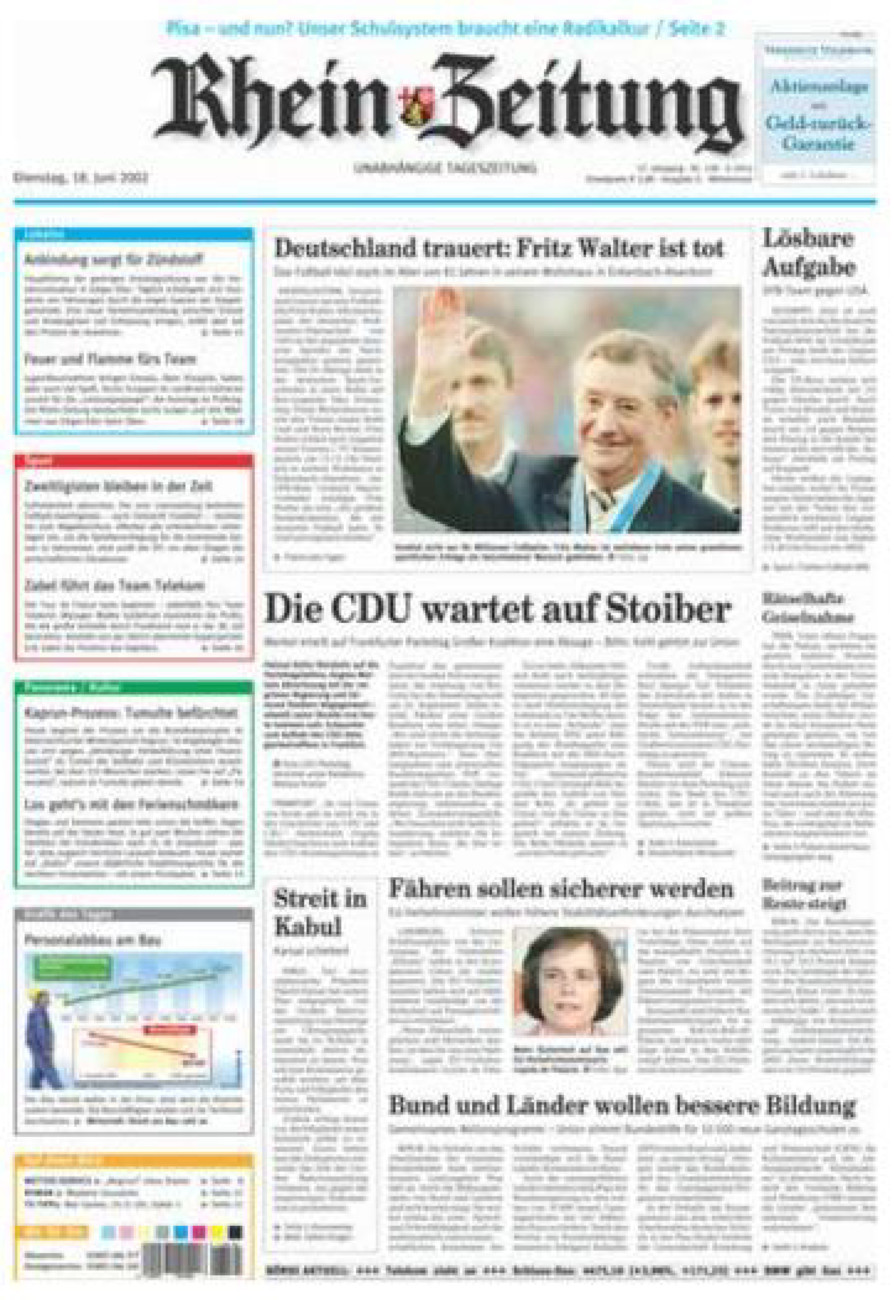 Rhein-Zeitung Kreis Cochem-Zell vom Dienstag, 18.06.2002