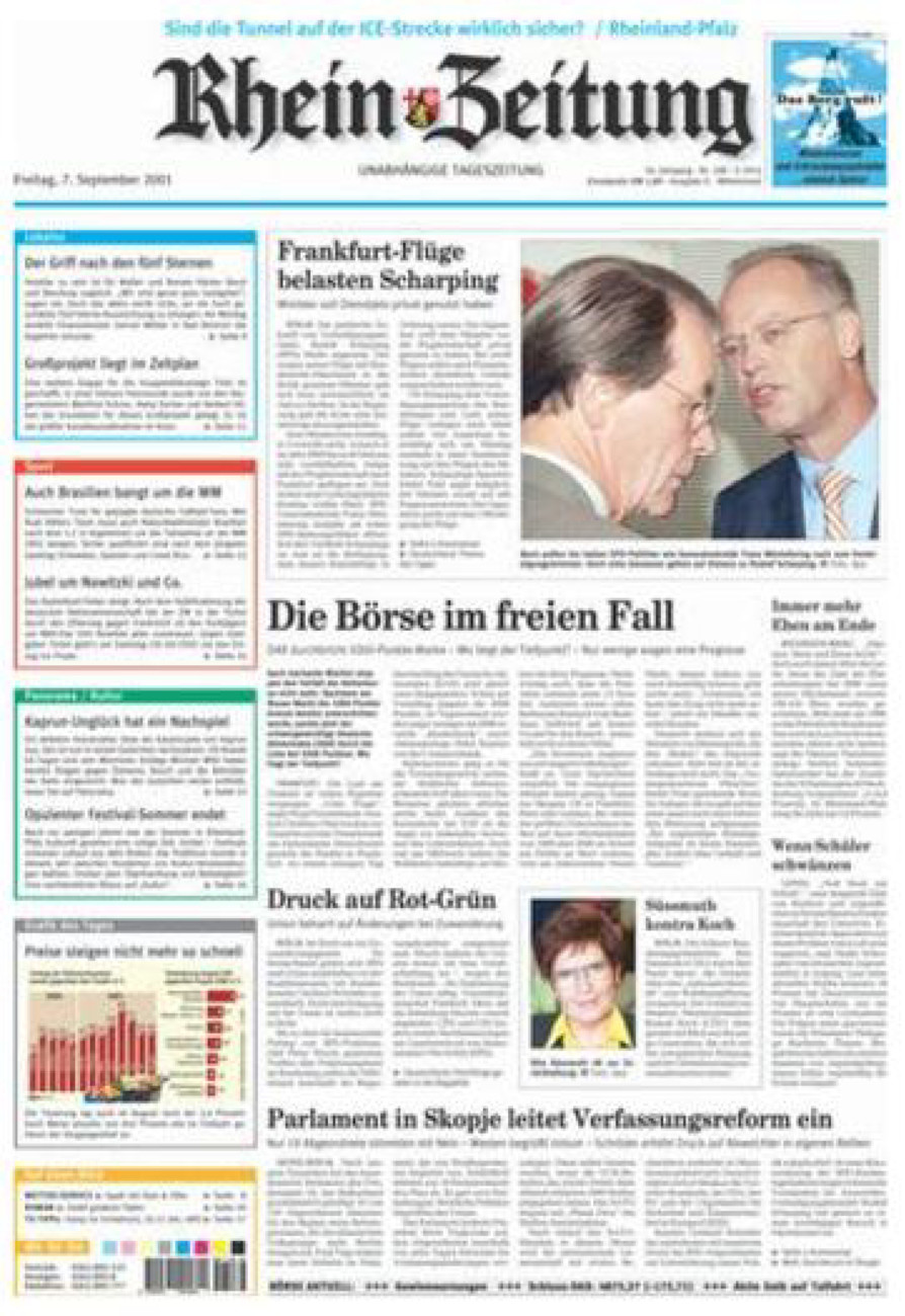 Rhein-Zeitung Kreis Cochem-Zell vom Freitag, 07.09.2001