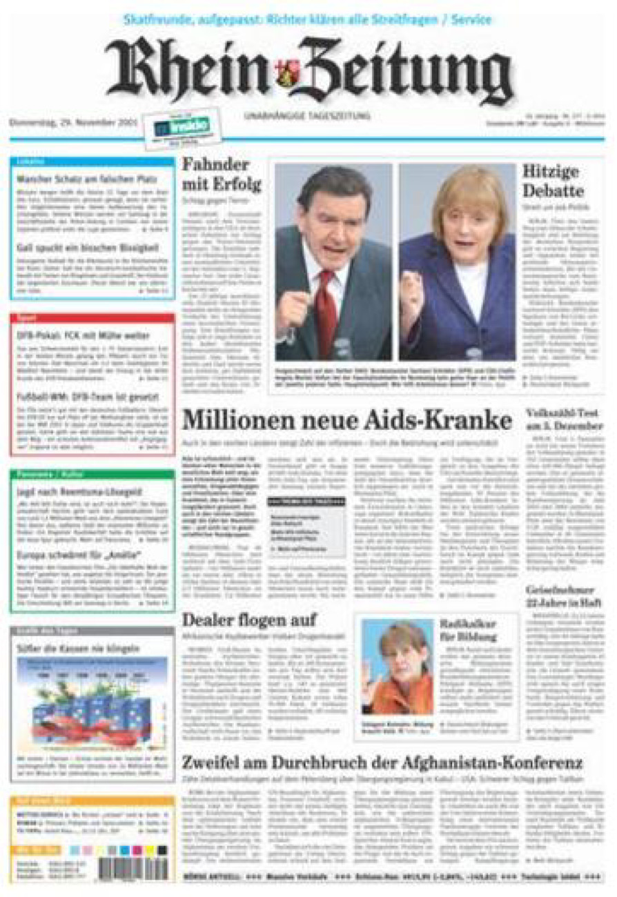 Rhein-Zeitung Kreis Cochem-Zell vom Donnerstag, 29.11.2001