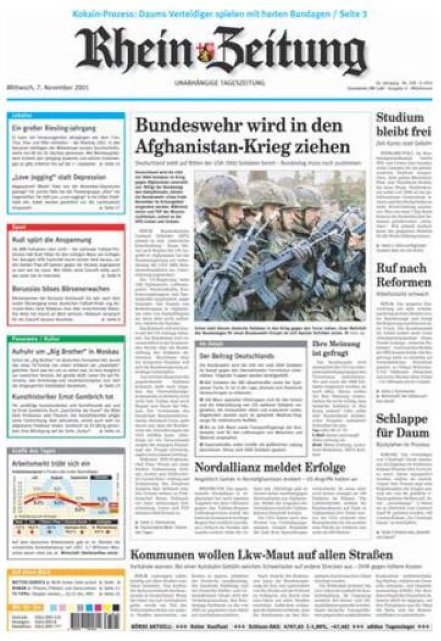 Rhein-Zeitung Kreis Cochem-Zell vom Mittwoch, 07.11.2001
