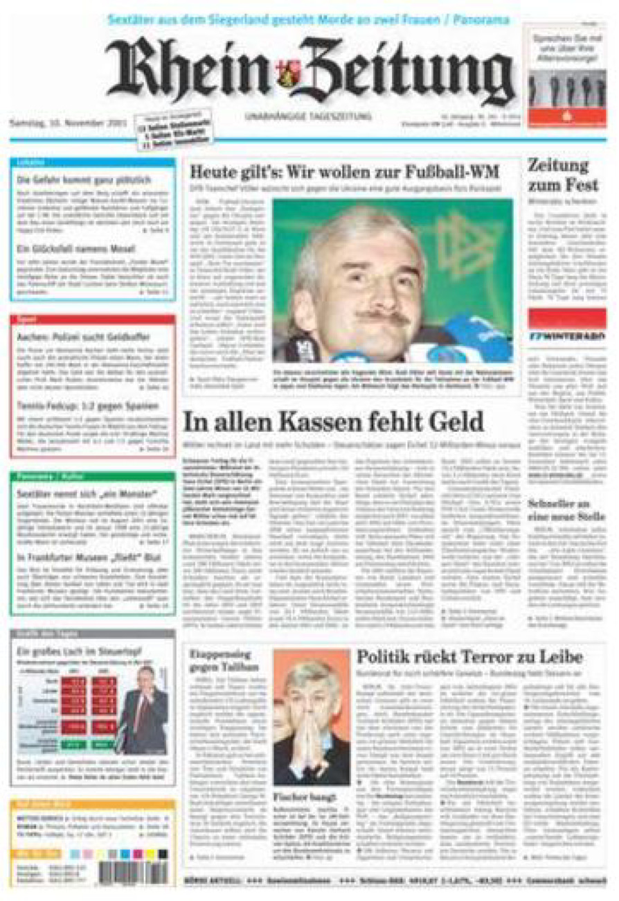 Rhein-Zeitung Kreis Cochem-Zell vom Samstag, 10.11.2001