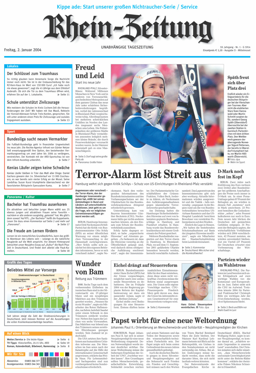Rhein-Zeitung Kreis Cochem-Zell vom Freitag, 02.01.2004