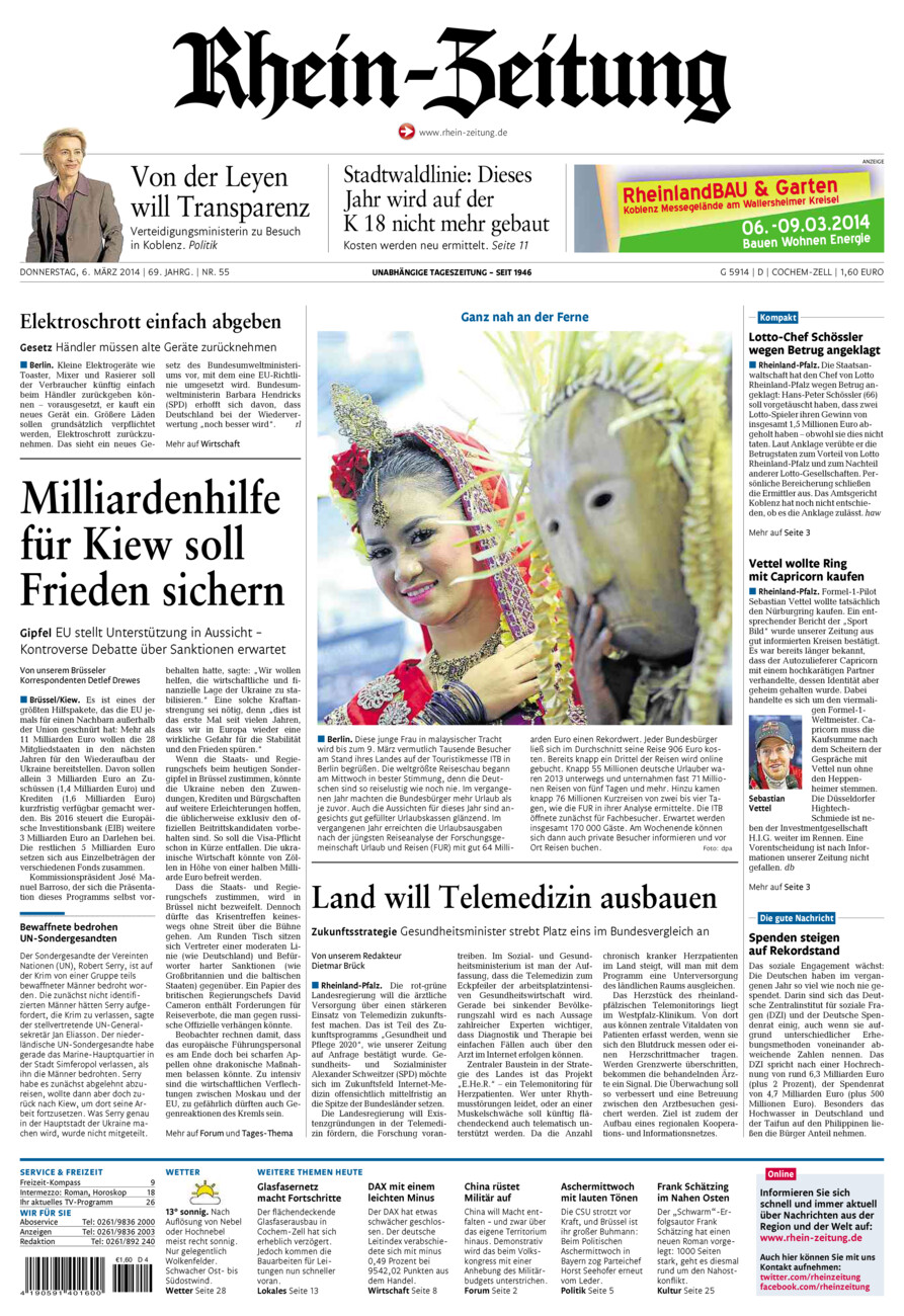 Rhein-Zeitung Kreis Cochem-Zell vom Donnerstag, 06.03.2014