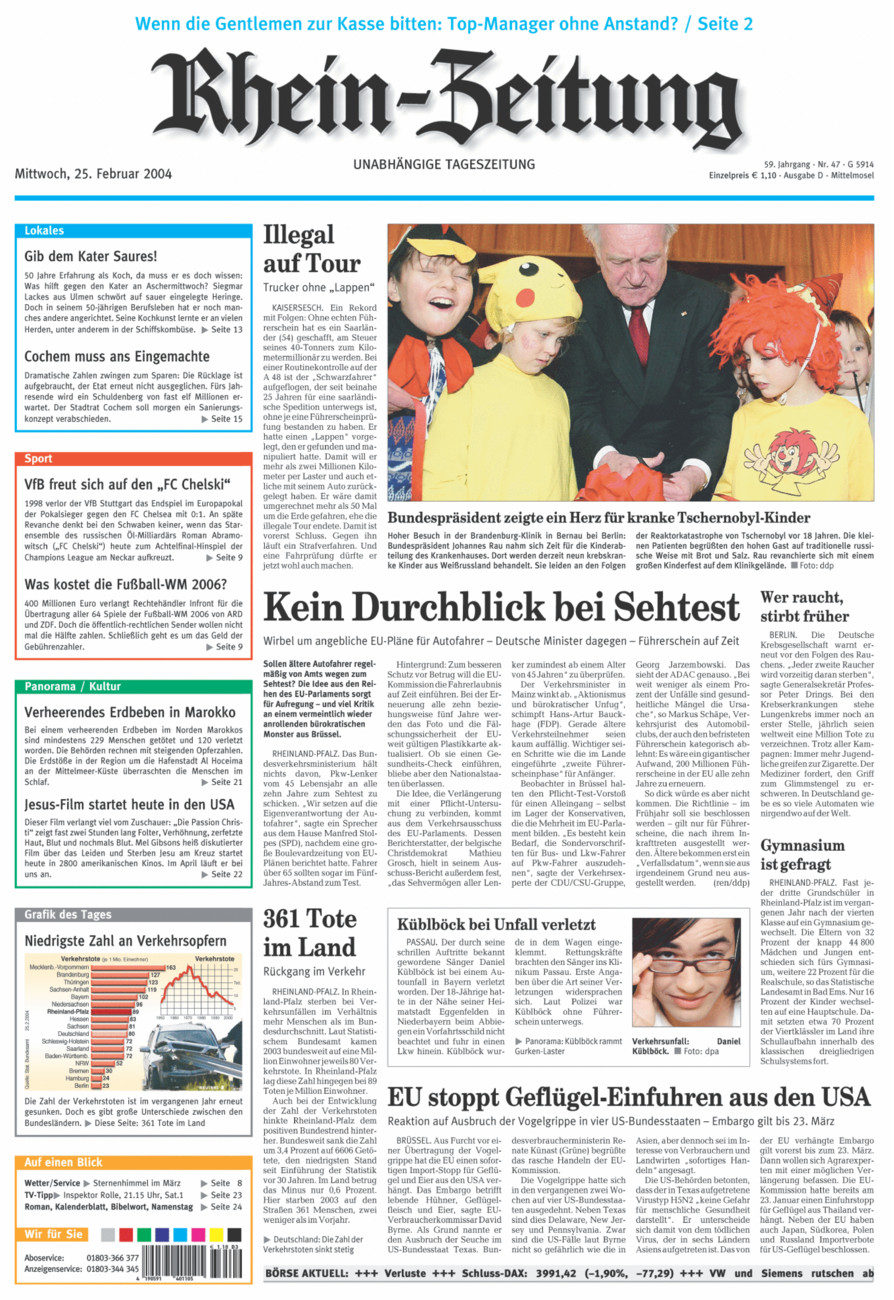 Rhein-Zeitung Kreis Cochem-Zell vom Mittwoch, 25.02.2004