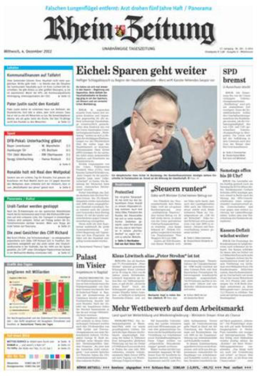 Rhein-Zeitung Kreis Cochem-Zell vom Mittwoch, 04.12.2002