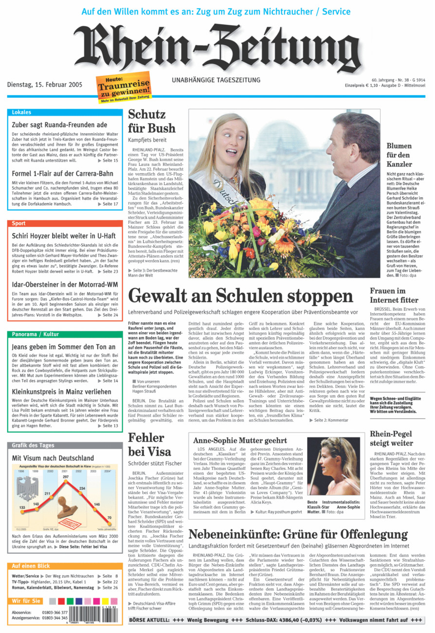 Rhein-Zeitung Kreis Cochem-Zell vom Dienstag, 15.02.2005
