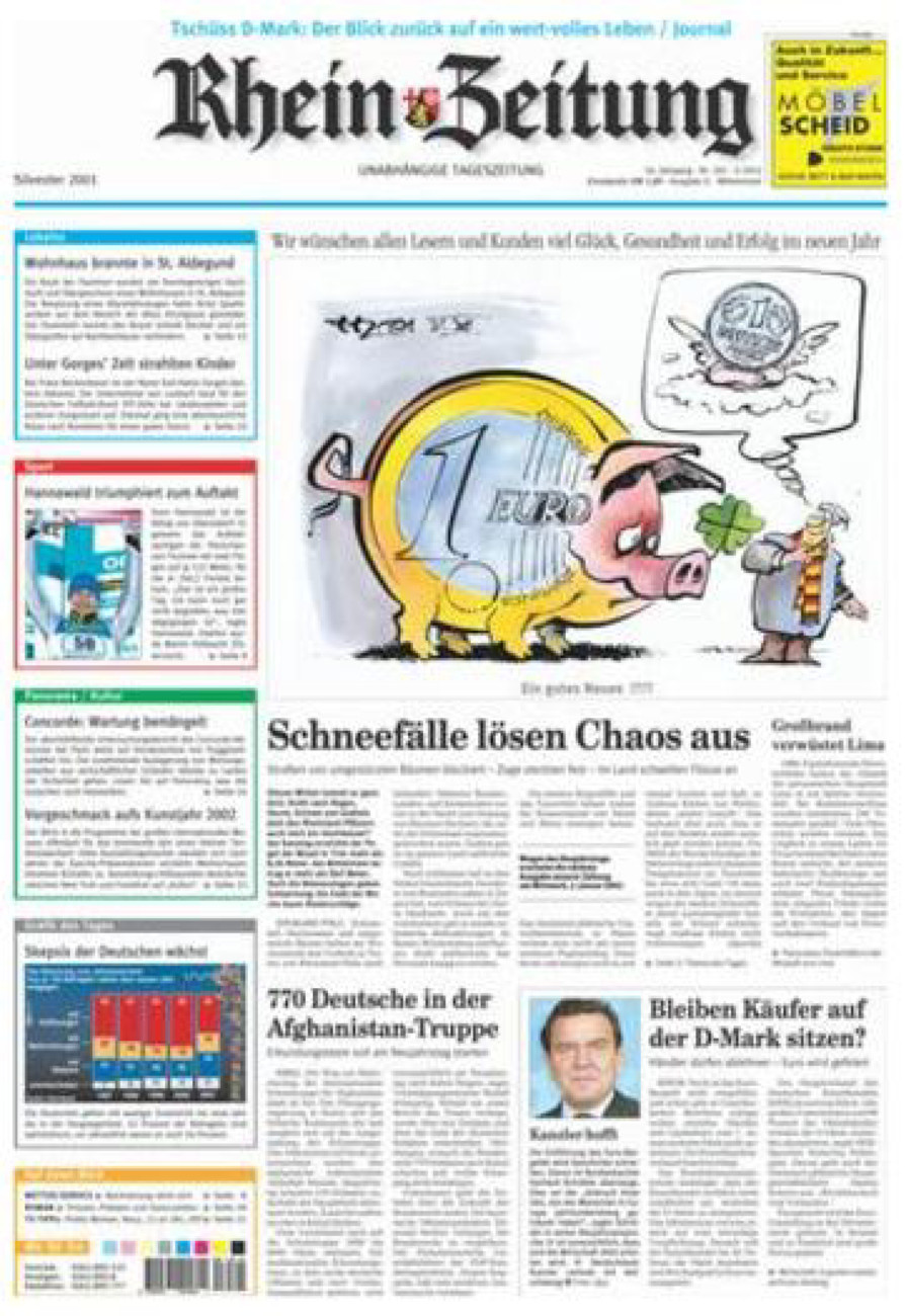 Rhein-Zeitung Kreis Cochem-Zell vom Montag, 31.12.2001