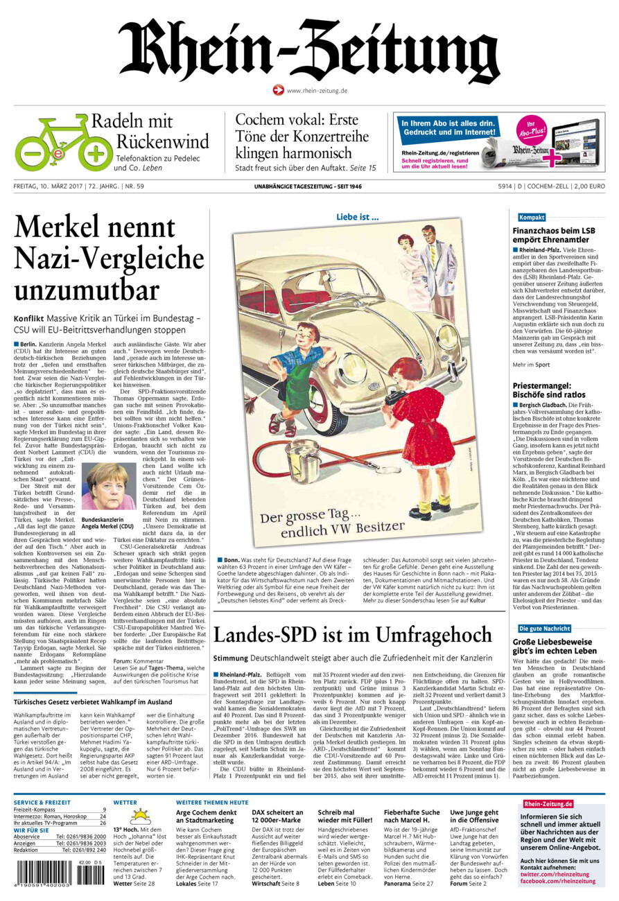 Rhein-Zeitung Kreis Cochem-Zell vom Freitag, 10.03.2017
