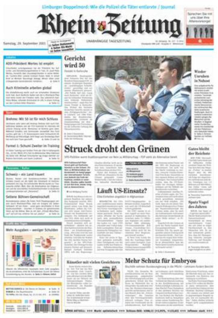 Rhein-Zeitung Kreis Cochem-Zell vom Samstag, 29.09.2001