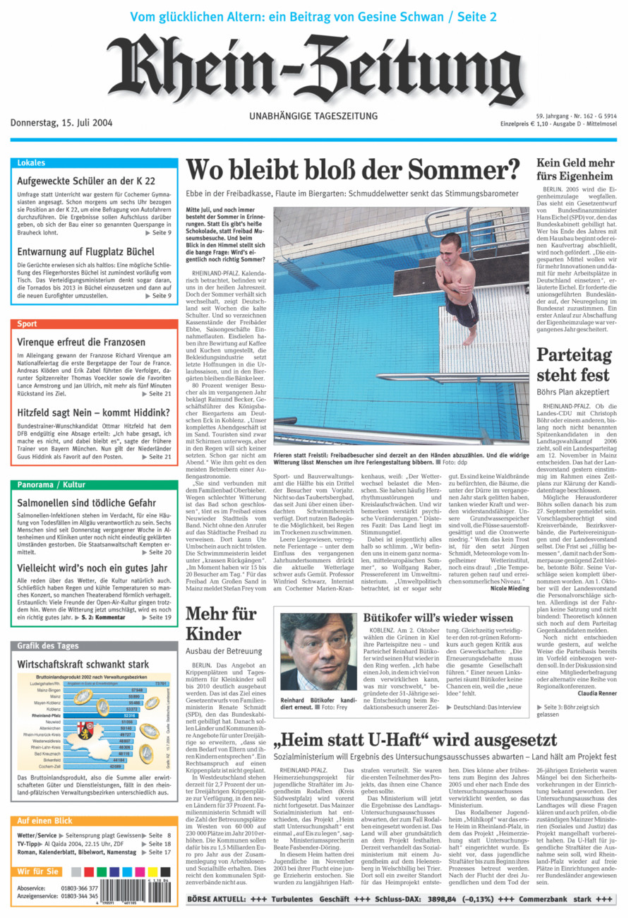 Rhein-Zeitung Kreis Cochem-Zell vom Donnerstag, 15.07.2004