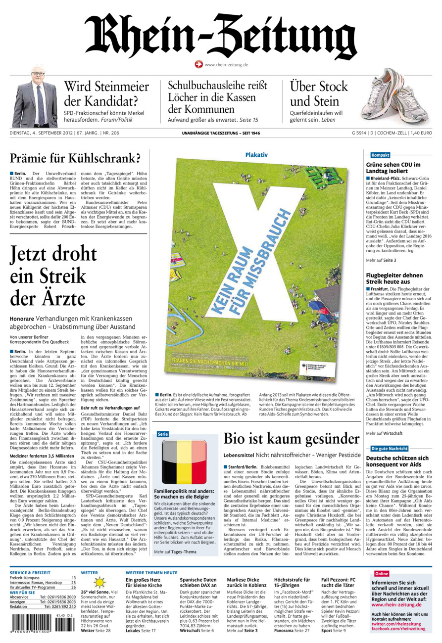 Rhein-Zeitung Kreis Cochem-Zell vom Dienstag, 04.09.2012