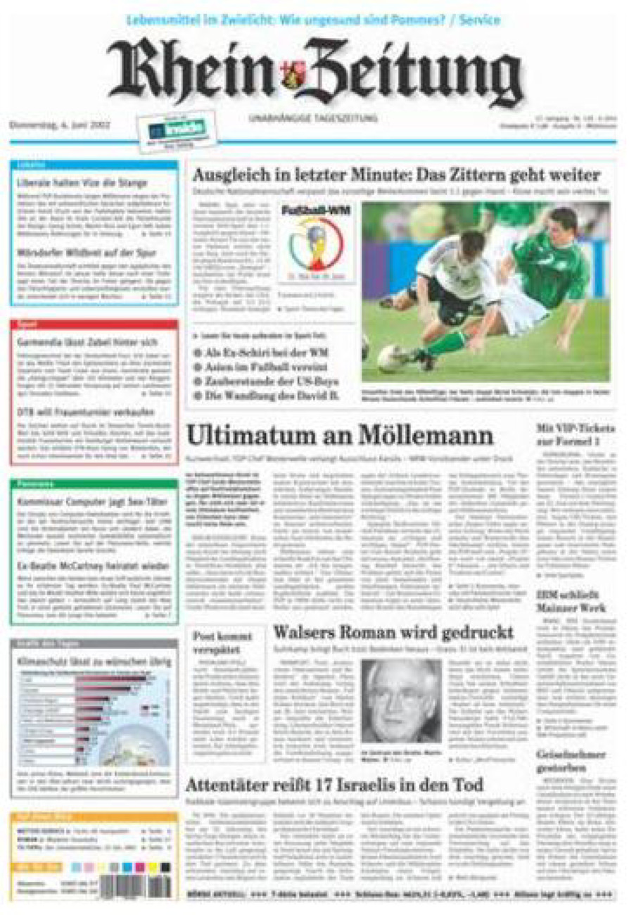 Rhein-Zeitung Kreis Cochem-Zell vom Donnerstag, 06.06.2002