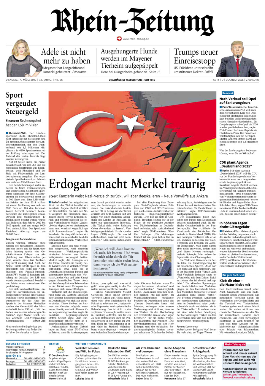 Rhein-Zeitung Kreis Cochem-Zell vom Dienstag, 07.03.2017