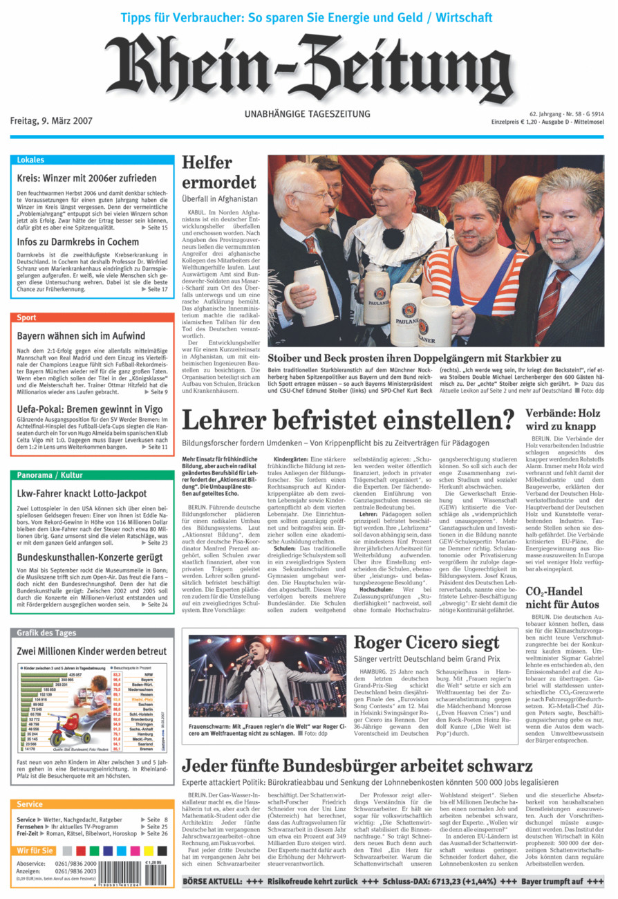 Rhein-Zeitung Kreis Cochem-Zell vom Freitag, 09.03.2007