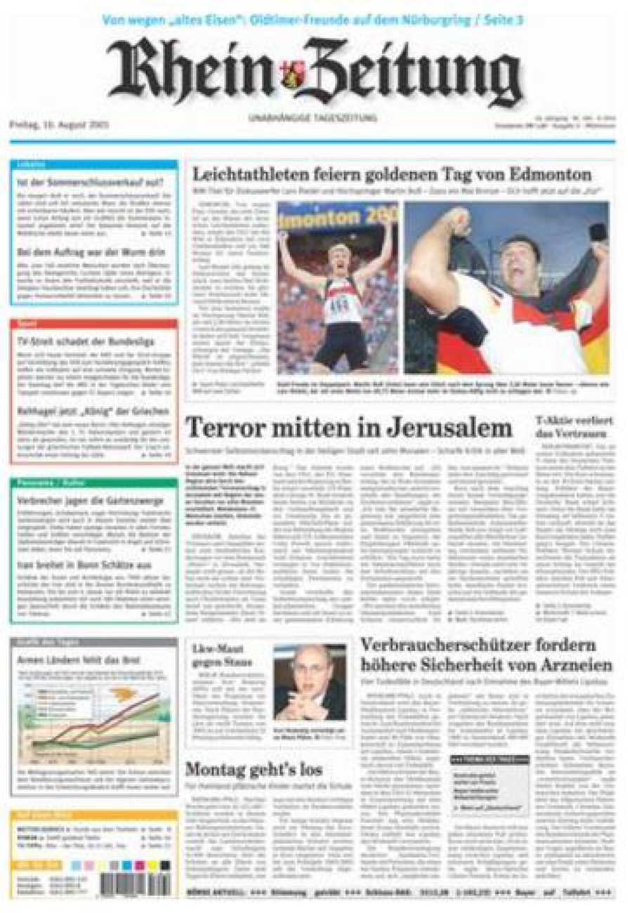 Rhein-Zeitung Kreis Cochem-Zell vom Freitag, 10.08.2001