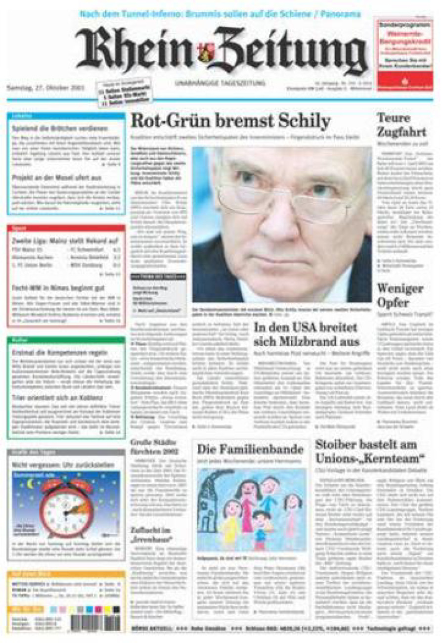 Rhein-Zeitung Kreis Cochem-Zell vom Samstag, 27.10.2001