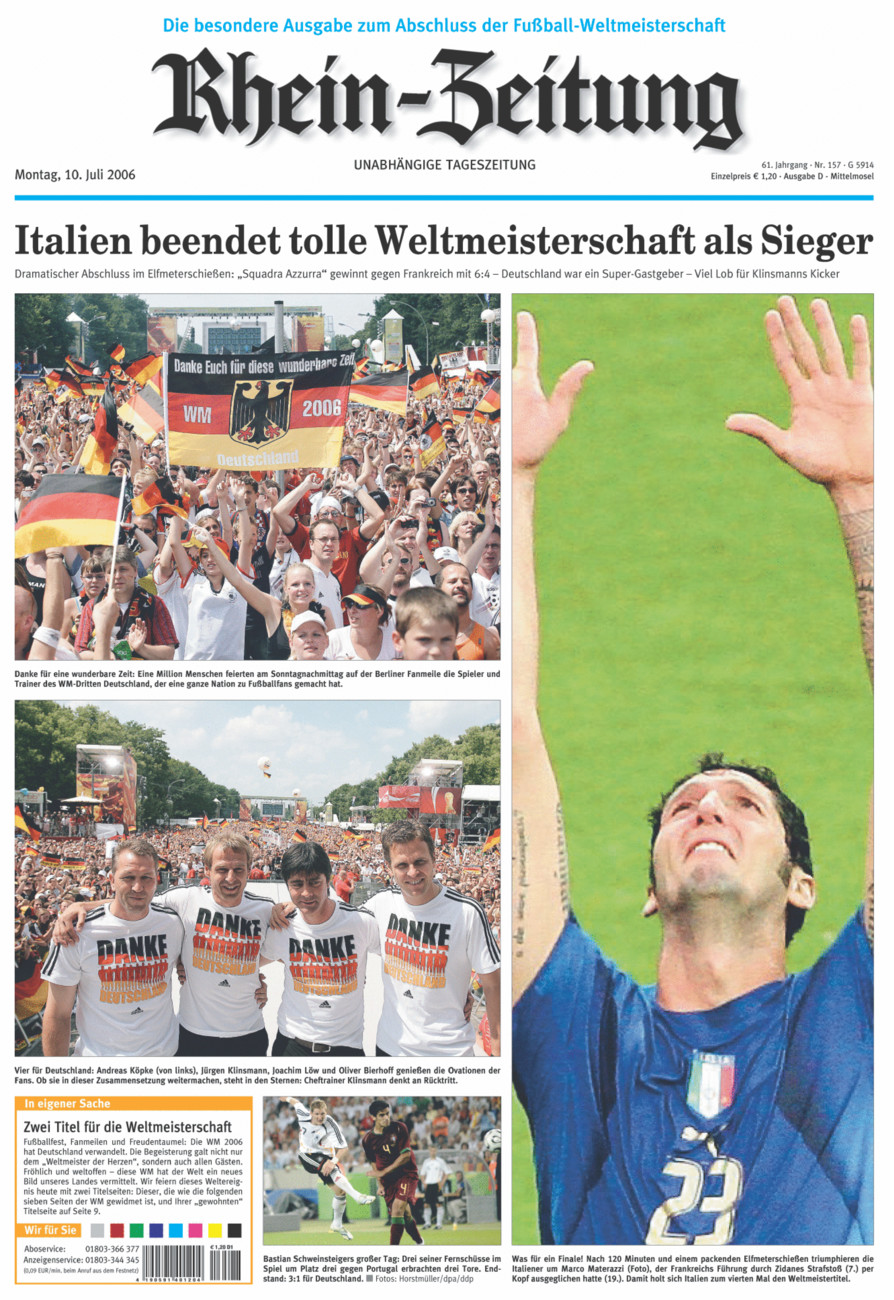 Rhein-Zeitung Kreis Cochem-Zell vom Montag, 10.07.2006