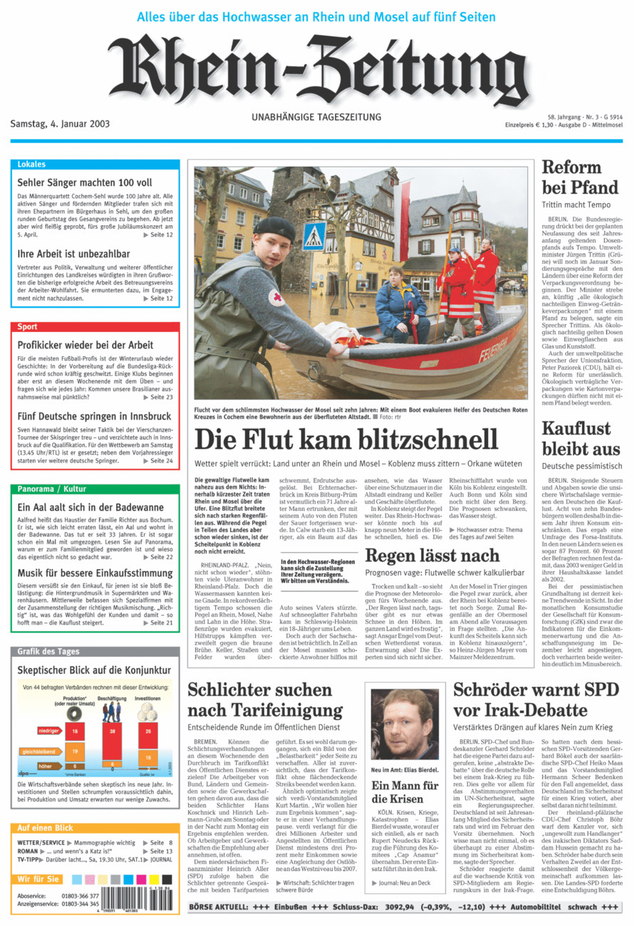 Rhein-Zeitung Kreis Cochem-Zell vom Samstag, 04.01.2003