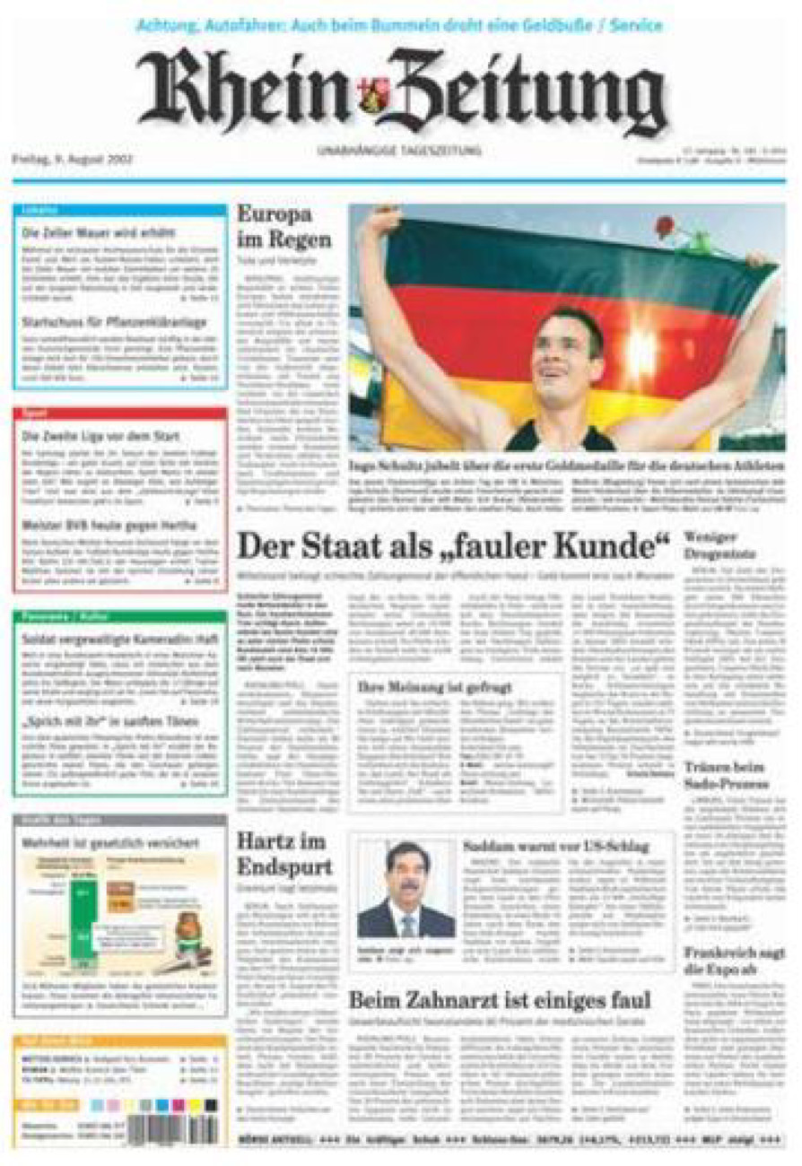Rhein-Zeitung Kreis Cochem-Zell vom Freitag, 09.08.2002