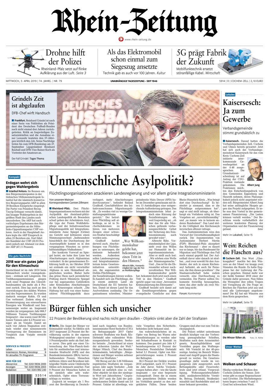 Rhein-Zeitung Kreis Cochem-Zell vom Mittwoch, 03.04.2019