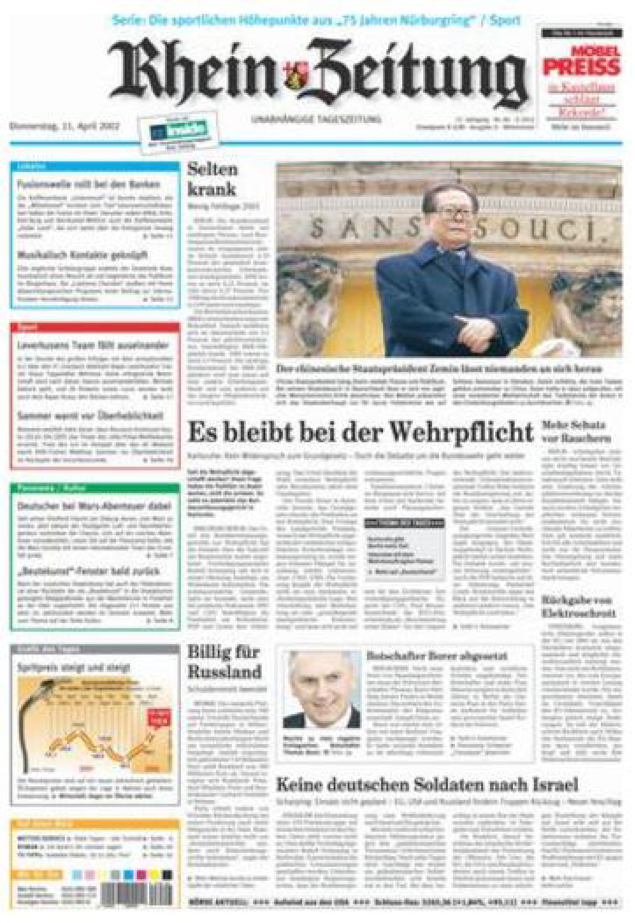 Rhein-Zeitung Kreis Cochem-Zell vom Donnerstag, 11.04.2002