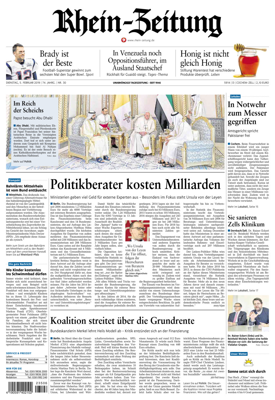 Rhein-Zeitung Kreis Cochem-Zell vom Dienstag, 05.02.2019