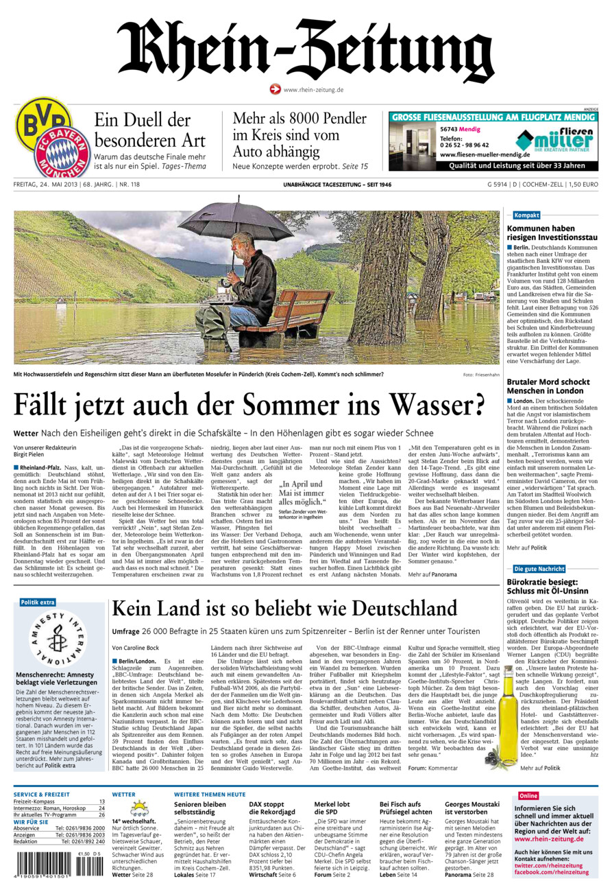 Rhein-Zeitung Kreis Cochem-Zell vom Freitag, 24.05.2013