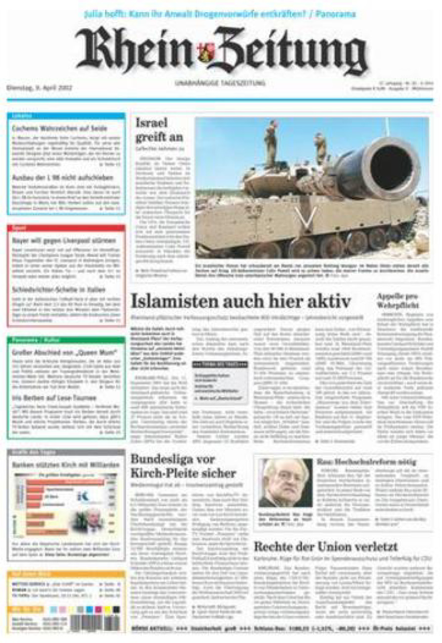 Rhein-Zeitung Kreis Cochem-Zell vom Dienstag, 09.04.2002