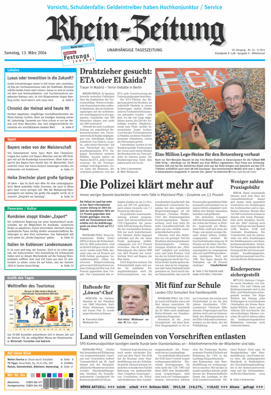 Rhein-Zeitung Kreis Cochem-Zell vom Samstag, 13.03.2004