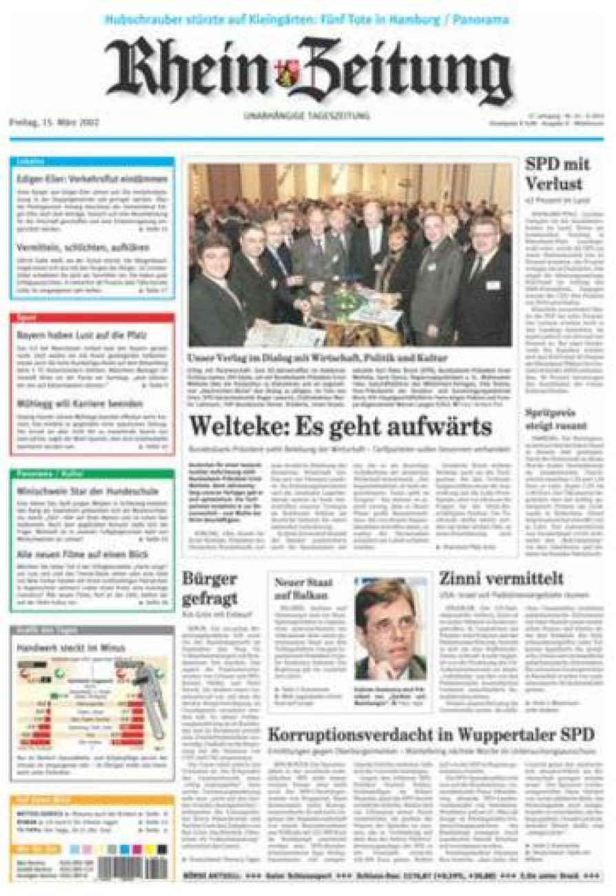 Rhein-Zeitung Kreis Cochem-Zell vom Freitag, 15.03.2002