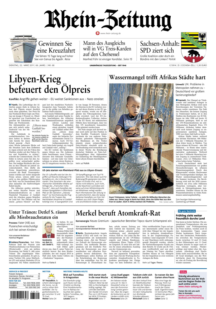 Rhein-Zeitung Kreis Cochem-Zell vom Dienstag, 22.03.2011