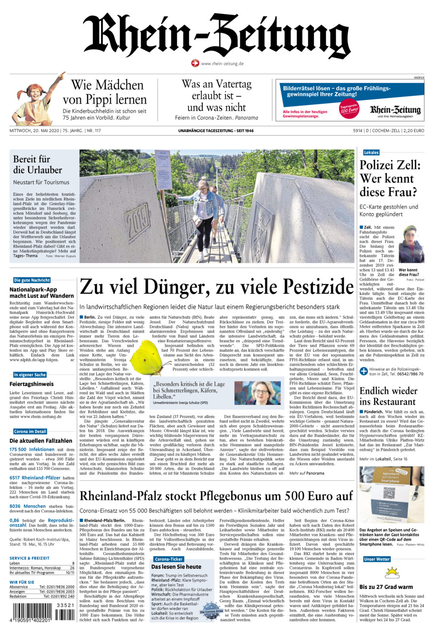 Rhein-Zeitung Kreis Cochem-Zell vom Mittwoch, 20.05.2020