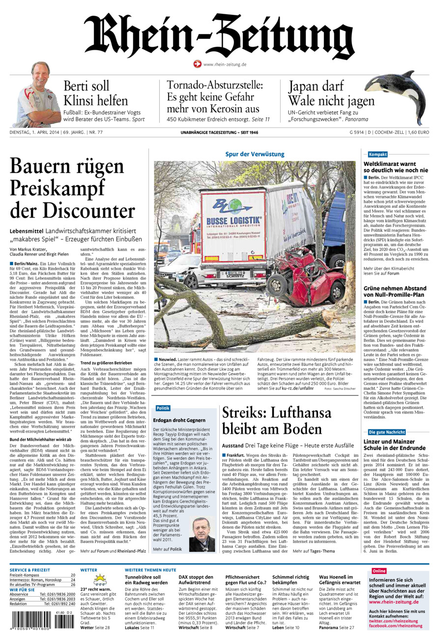 Rhein-Zeitung Kreis Cochem-Zell vom Dienstag, 01.04.2014