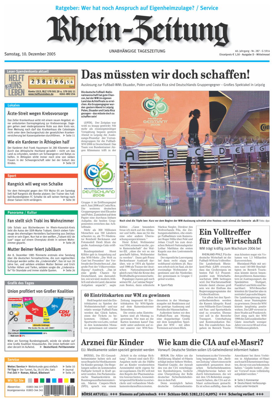 Rhein-Zeitung Kreis Cochem-Zell vom Samstag, 10.12.2005