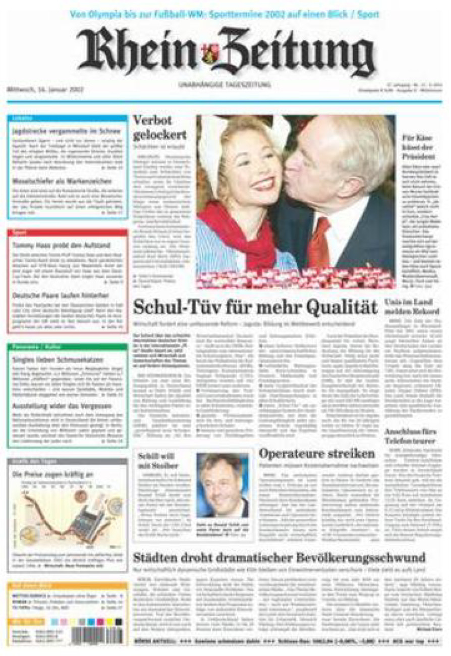 Rhein-Zeitung Kreis Cochem-Zell vom Mittwoch, 16.01.2002