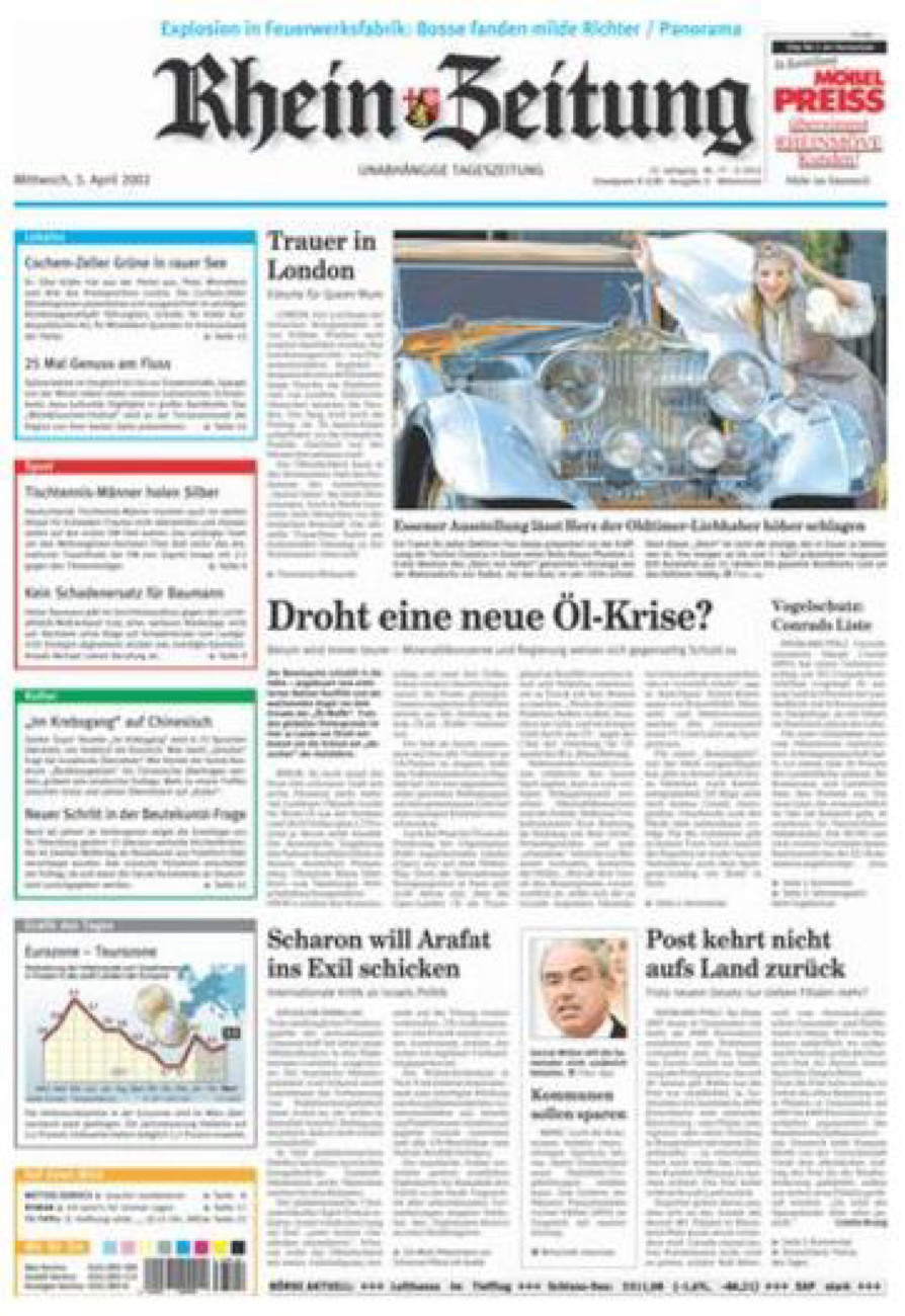 Rhein-Zeitung Kreis Cochem-Zell vom Mittwoch, 03.04.2002