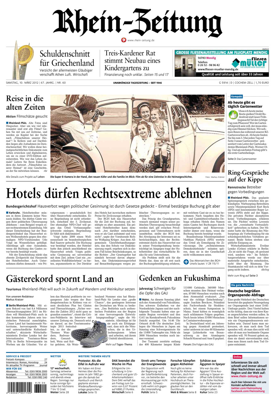 Rhein-Zeitung Kreis Cochem-Zell vom Samstag, 10.03.2012