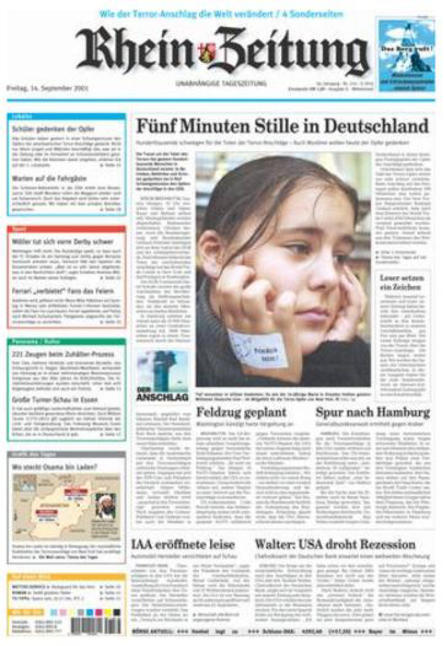 Rhein-Zeitung Kreis Cochem-Zell vom Freitag, 14.09.2001
