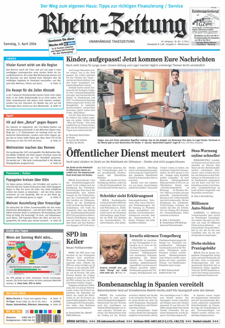 Rhein-Zeitung Kreis Cochem-Zell vom Samstag, 03.04.2004