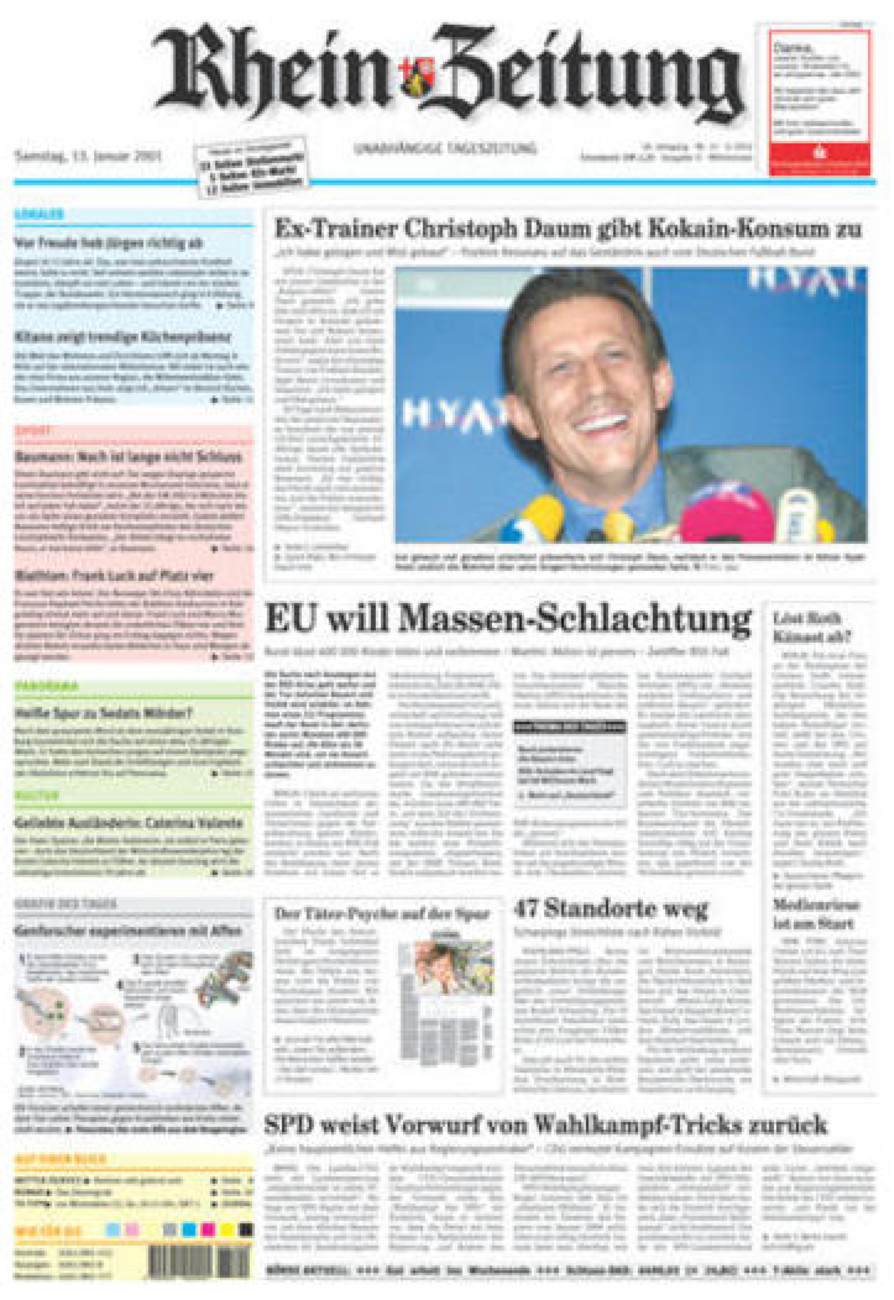 Rhein-Zeitung Kreis Cochem-Zell vom Samstag, 13.01.2001