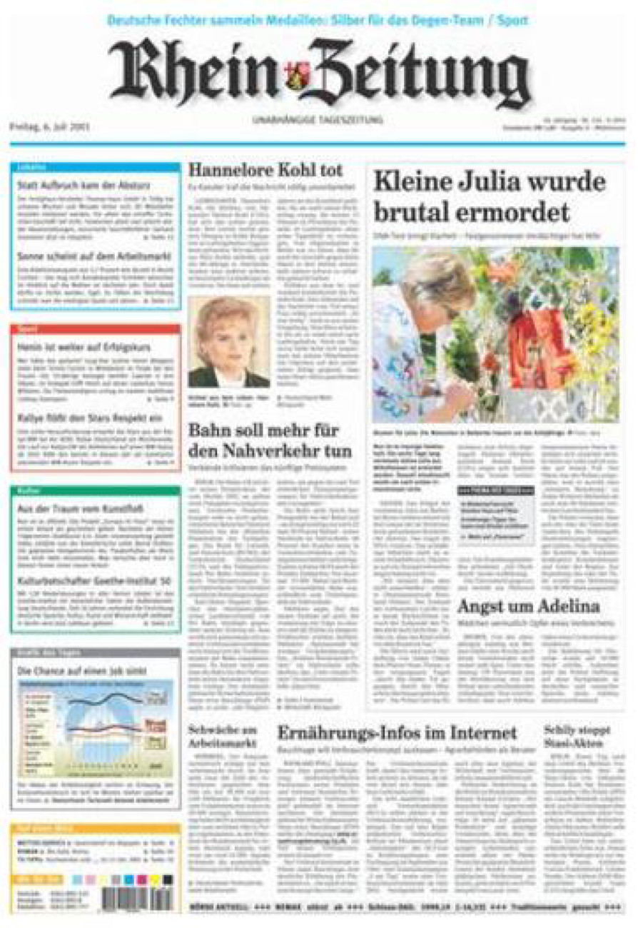 Rhein-Zeitung Kreis Cochem-Zell vom Freitag, 06.07.2001