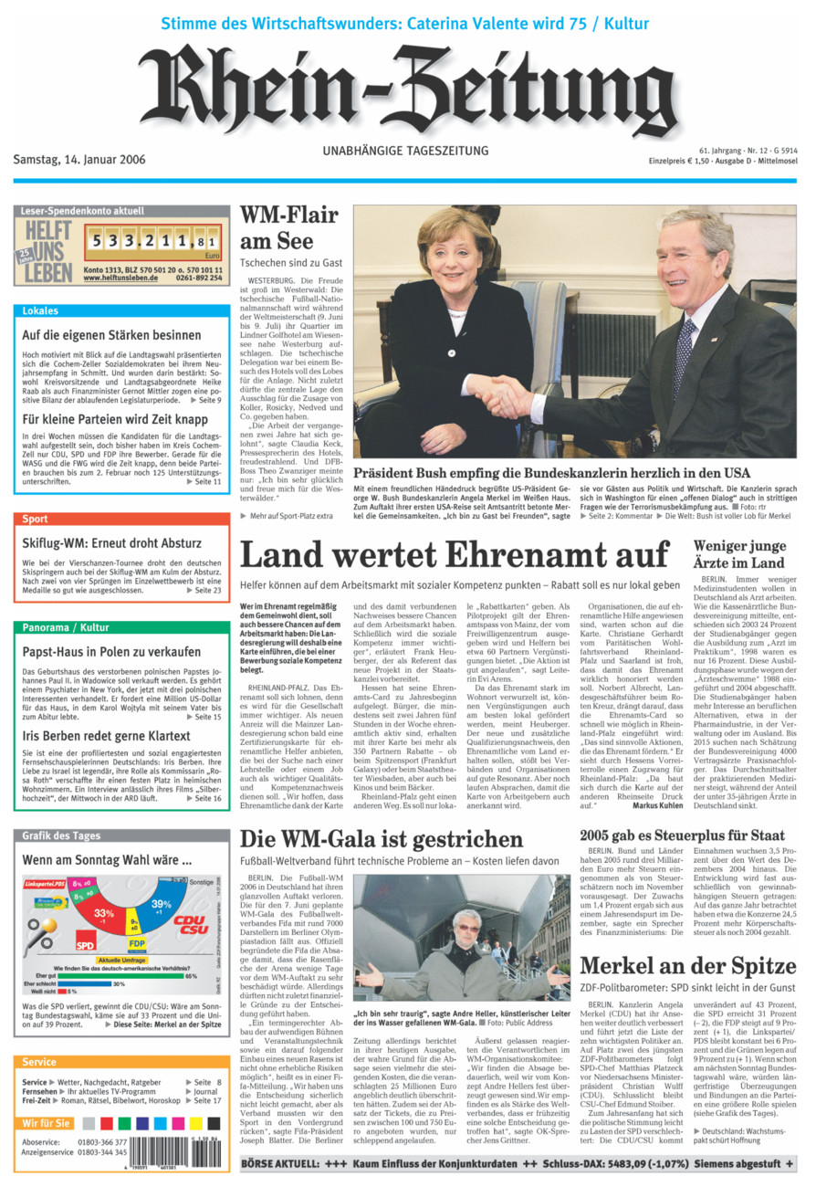Rhein-Zeitung Kreis Cochem-Zell vom Samstag, 14.01.2006