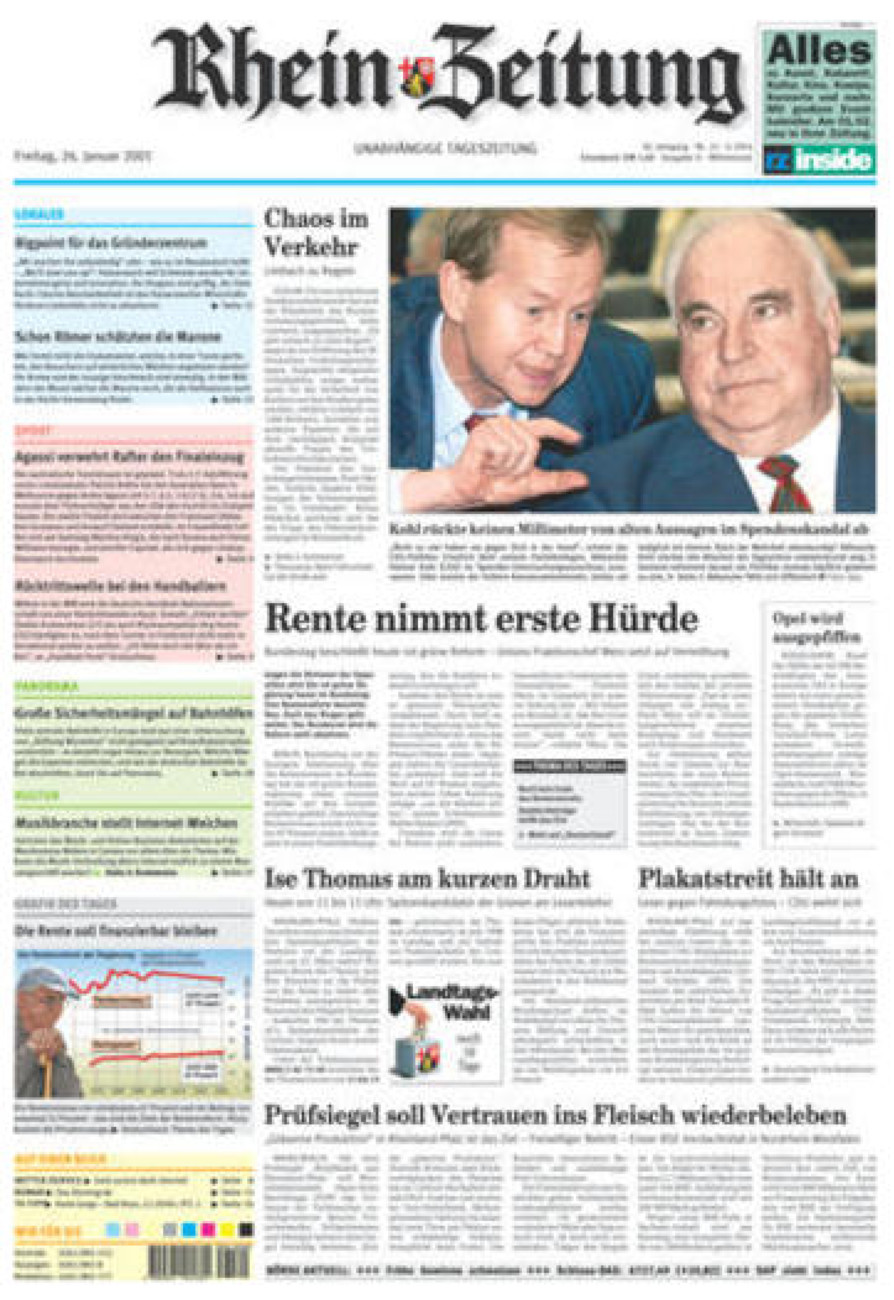 Rhein-Zeitung Kreis Cochem-Zell vom Freitag, 26.01.2001